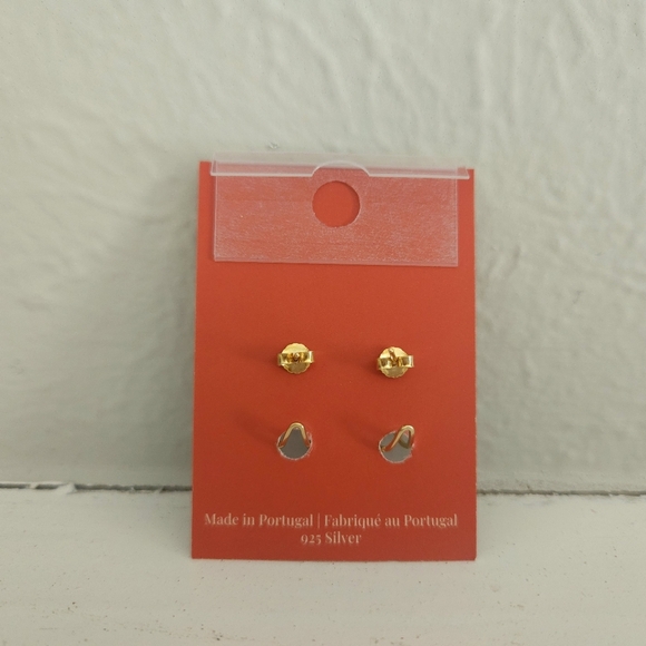 NWT Raízes Portuguese Jewelry Cubic Zirconia/Gold Huggie Earrings - Picture 4 of 4